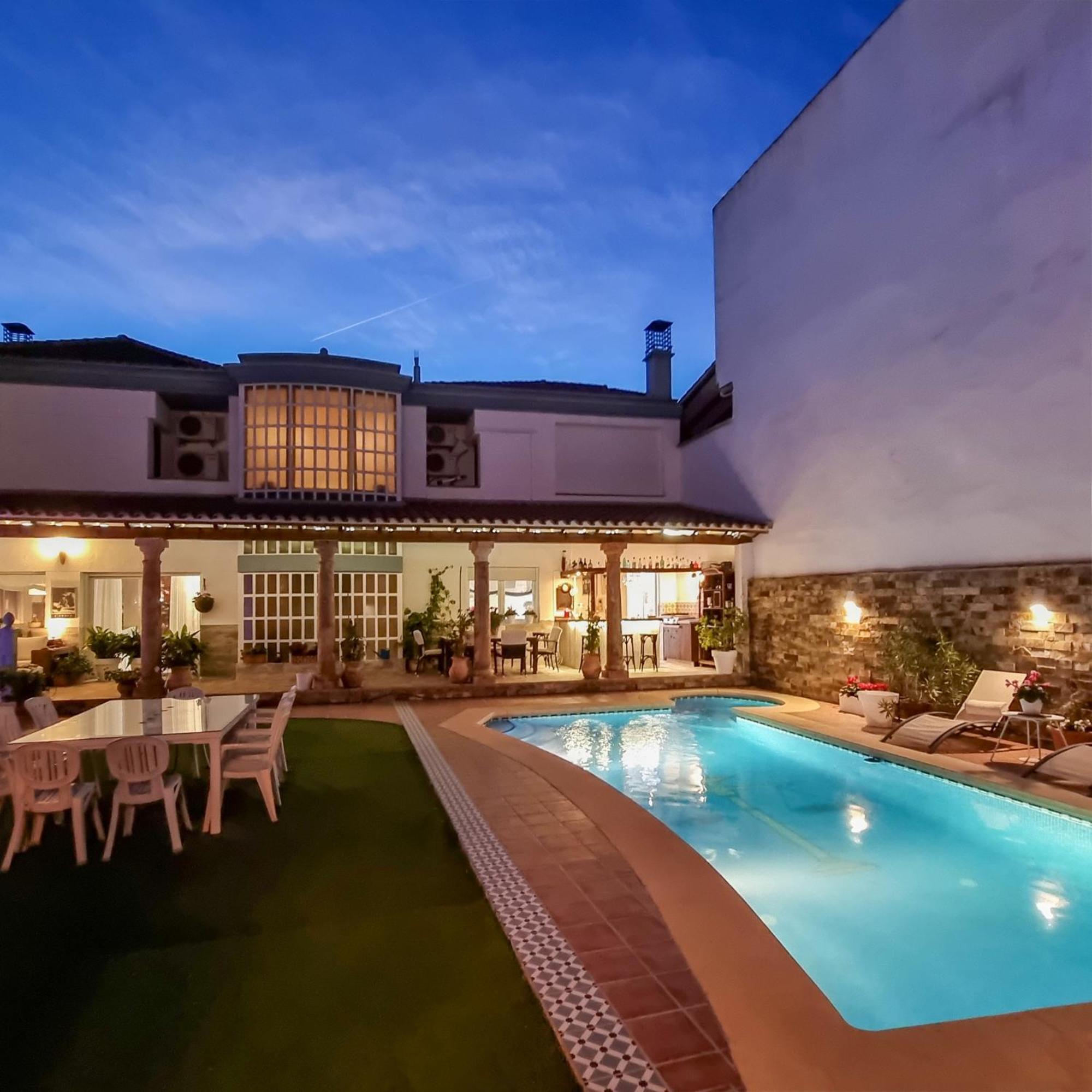 IlloraCasa De Amigos La Latina Con Piscina, Chimenea Y Barbacoa别墅 外观 照片