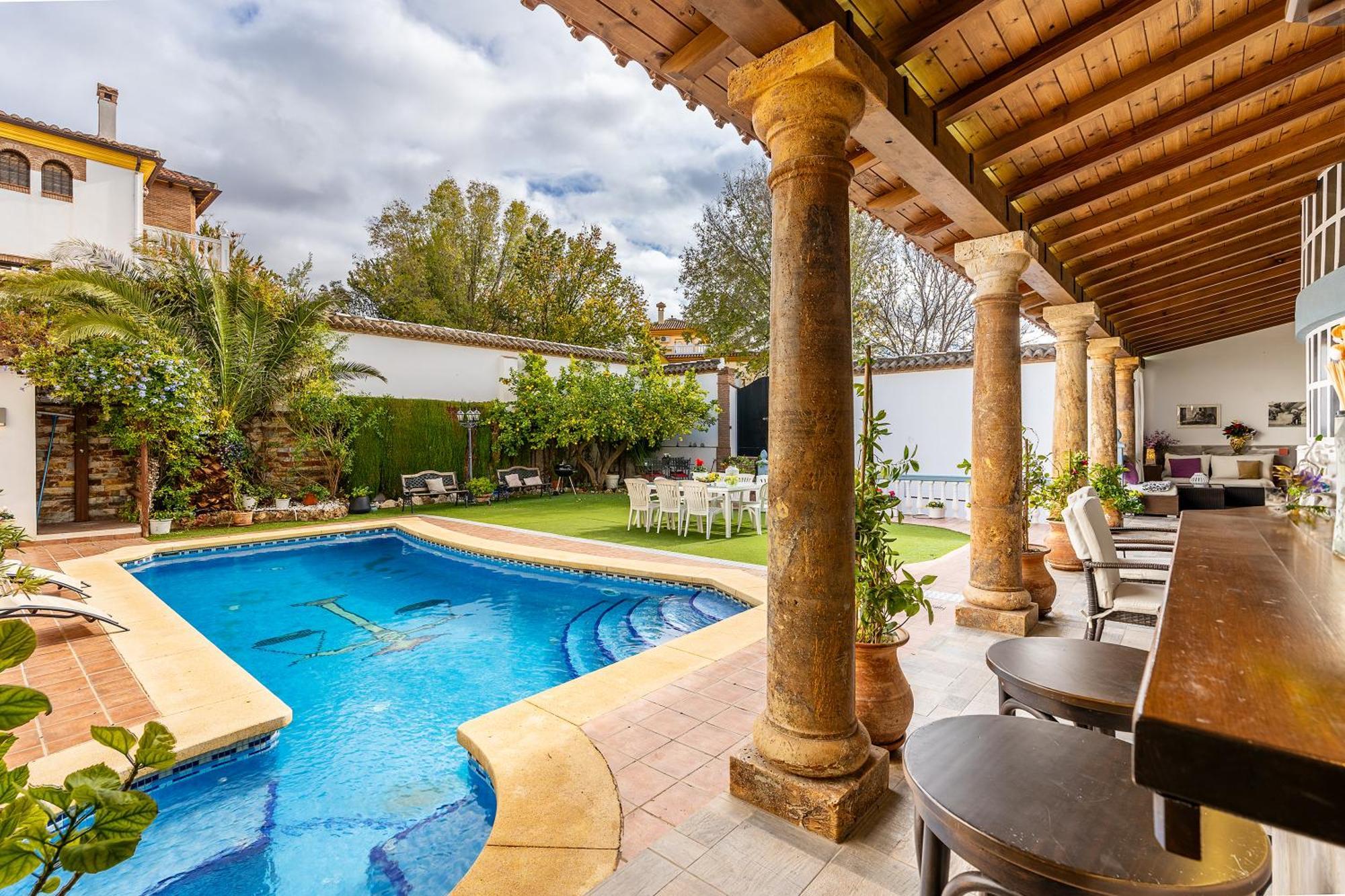 IlloraCasa De Amigos La Latina Con Piscina, Chimenea Y Barbacoa别墅 外观 照片