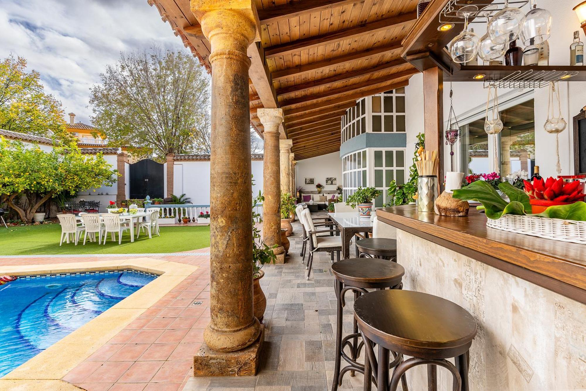 IlloraCasa De Amigos La Latina Con Piscina, Chimenea Y Barbacoa别墅 外观 照片