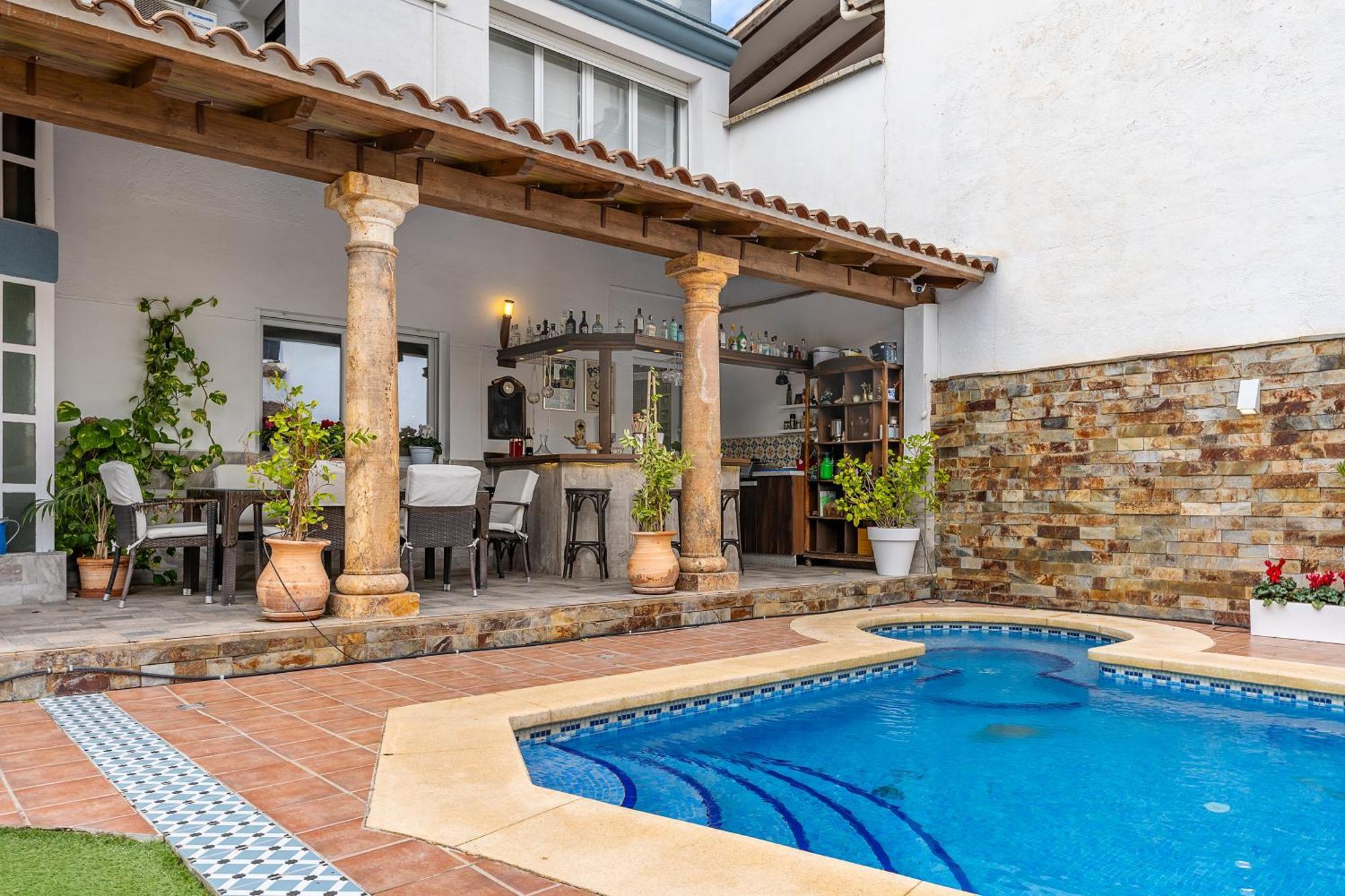 IlloraCasa De Amigos La Latina Con Piscina, Chimenea Y Barbacoa别墅 外观 照片