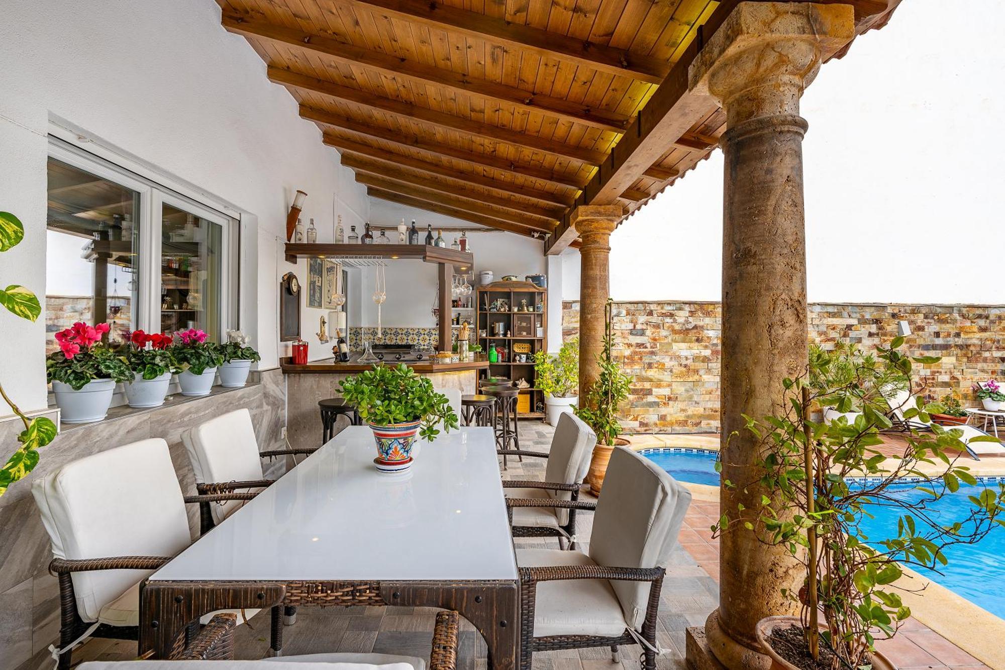 IlloraCasa De Amigos La Latina Con Piscina, Chimenea Y Barbacoa别墅 外观 照片